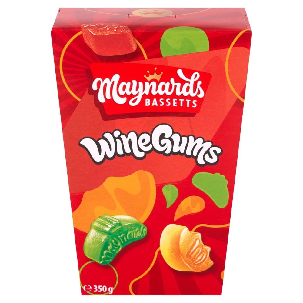 Maynards Bassetts Wine Gums Sweets Carton 400g