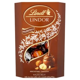 Lindt Lindor Hazelnut Truffles Chocolate Box 200g