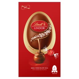 Lindt Lindor Milk Chocolate Egg With Lindor Milk Truffles 183g