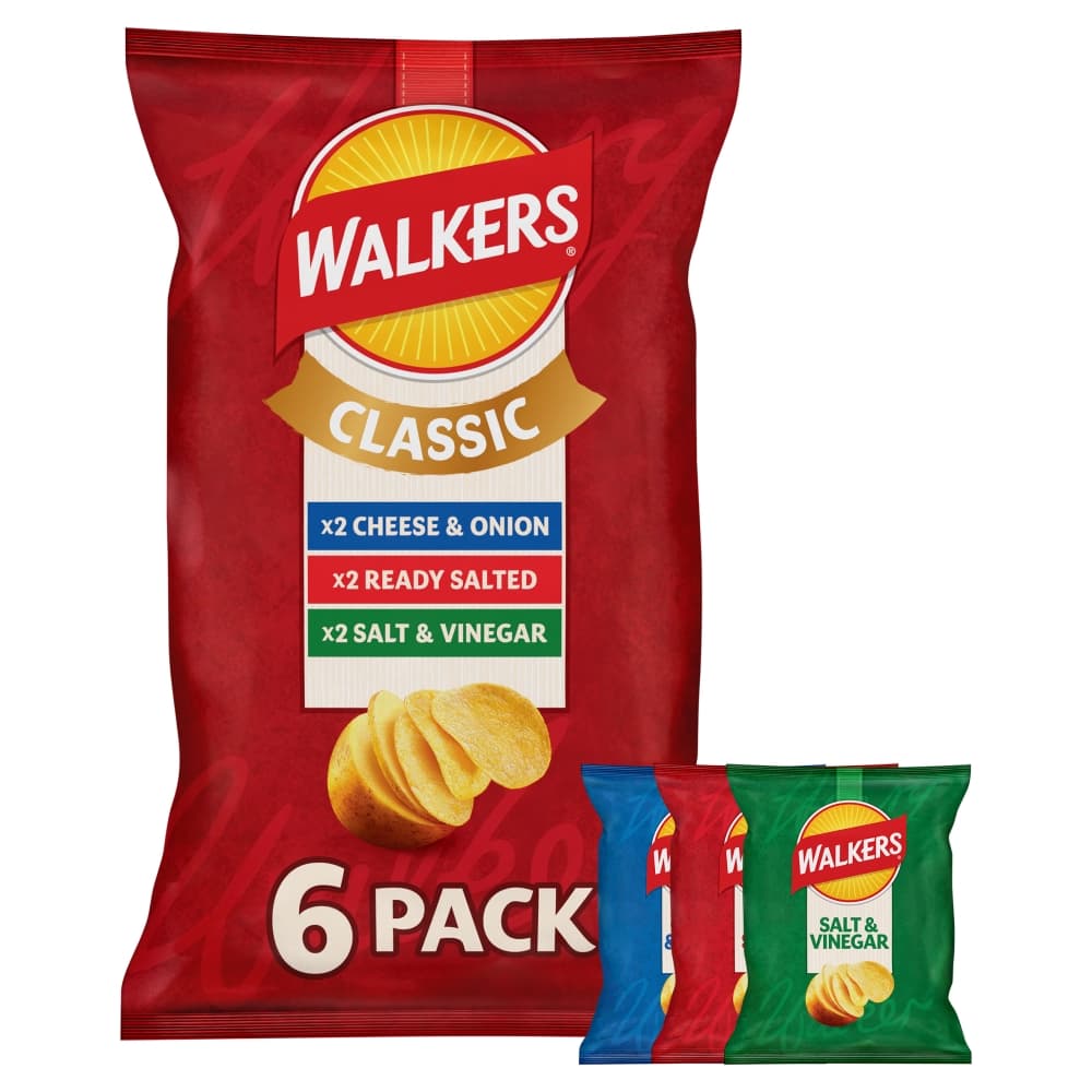 Walkers Classic Variety Multipack Crisps 6 Pack