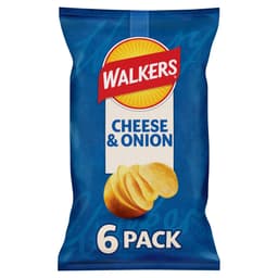 Walkers Cheese & Onion Multipack Crisps 6 Pack