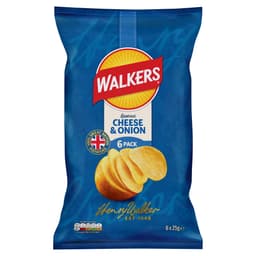 Walkers Cheese & Onion Multipack Crisps 6 Pack
