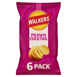 Walkers Prawn Cocktail Crisps 6 Pack Multipack