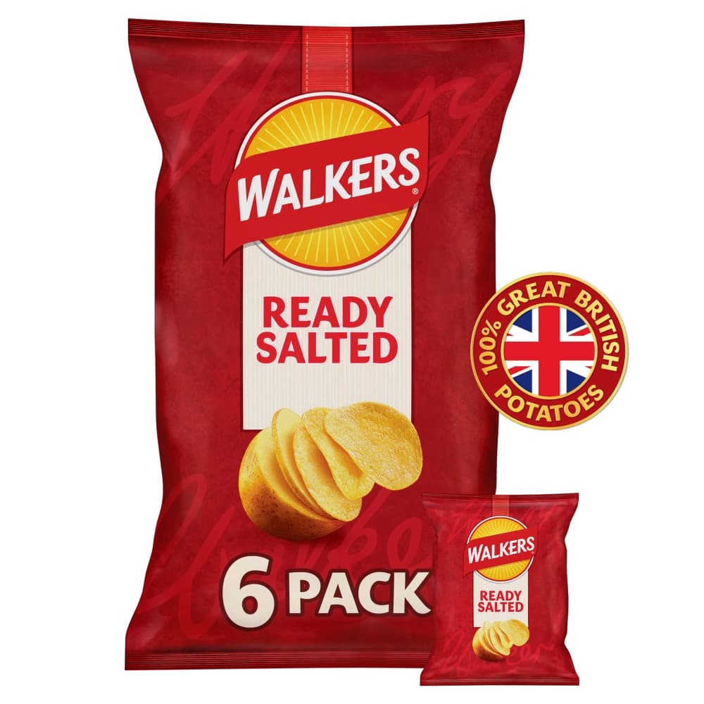 Walkers Ready Salted Crisps 6 Pack
