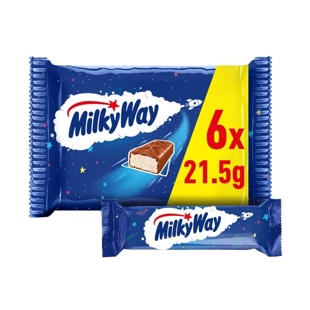 Milky Way Nougat & Milk Chocolate Snack Bars Multipack 6x21.5g 6 x 21.5g