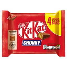Kit Kat Chunky Milk Chocolate Bar Multipack 4 Pack 32g