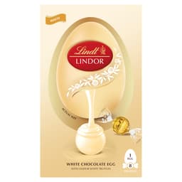 Lindt Lindor White Chocolate Egg With Lindor White Truffles 260g 
