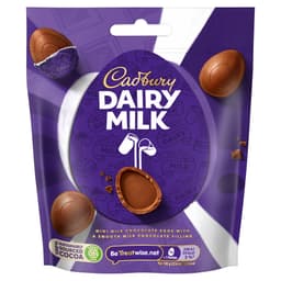 Cadbury Dairy Milk Mini Chocolate Easter Egg Bag 77g
