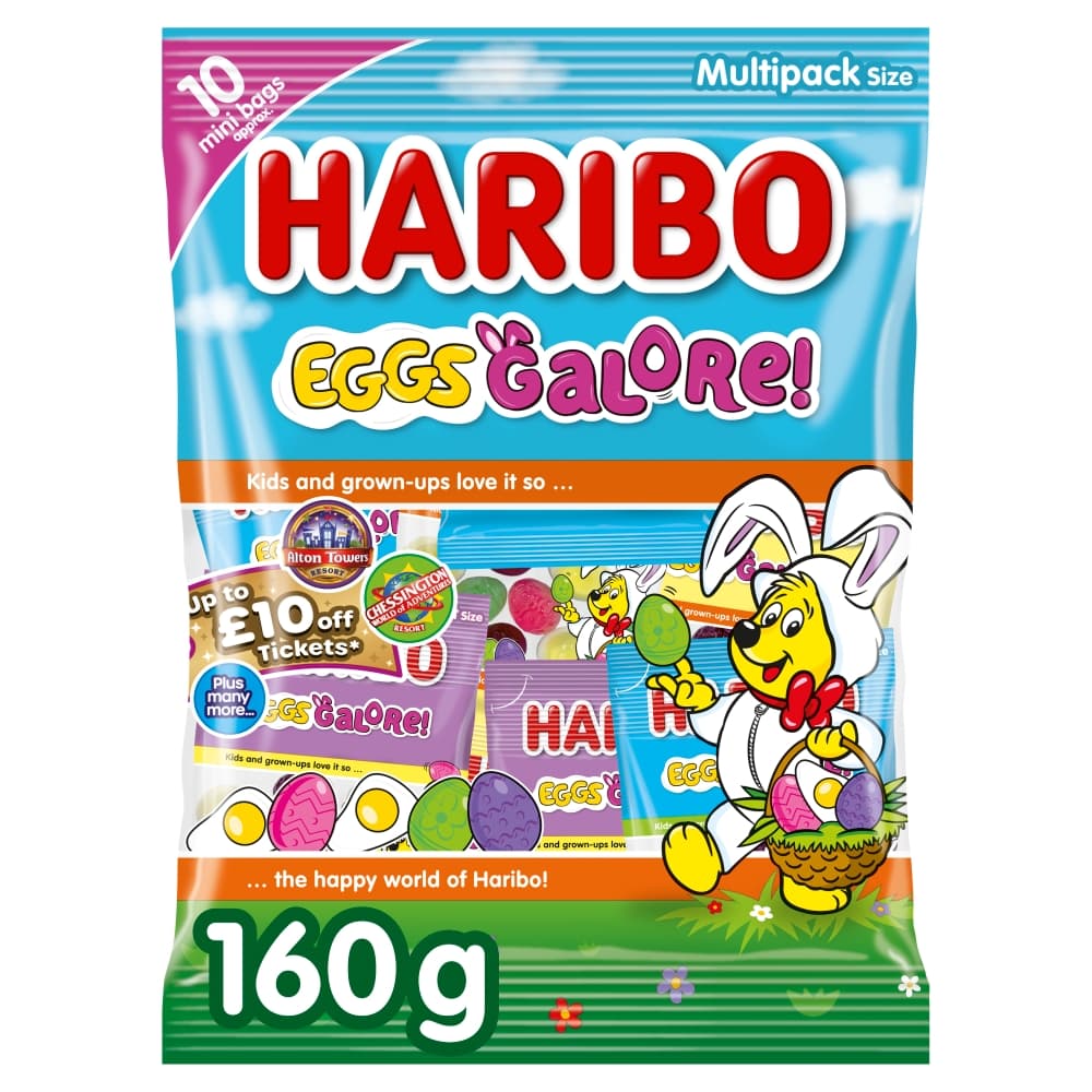 Haribo Eggs Galore Fruit Flavour Jelly & Foam Sweets Multipack 160g