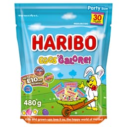 Haribo Eggs Galore Fruit Flavour Jelly & Foam Sweets 30 Pack Pouch 480g