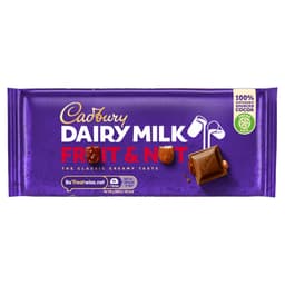  Cadbury Dairy Milk Fruit & Nut Chocolate Bar 110g