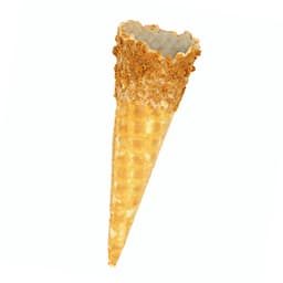 Tall Speculoos Coated Waffle Cone