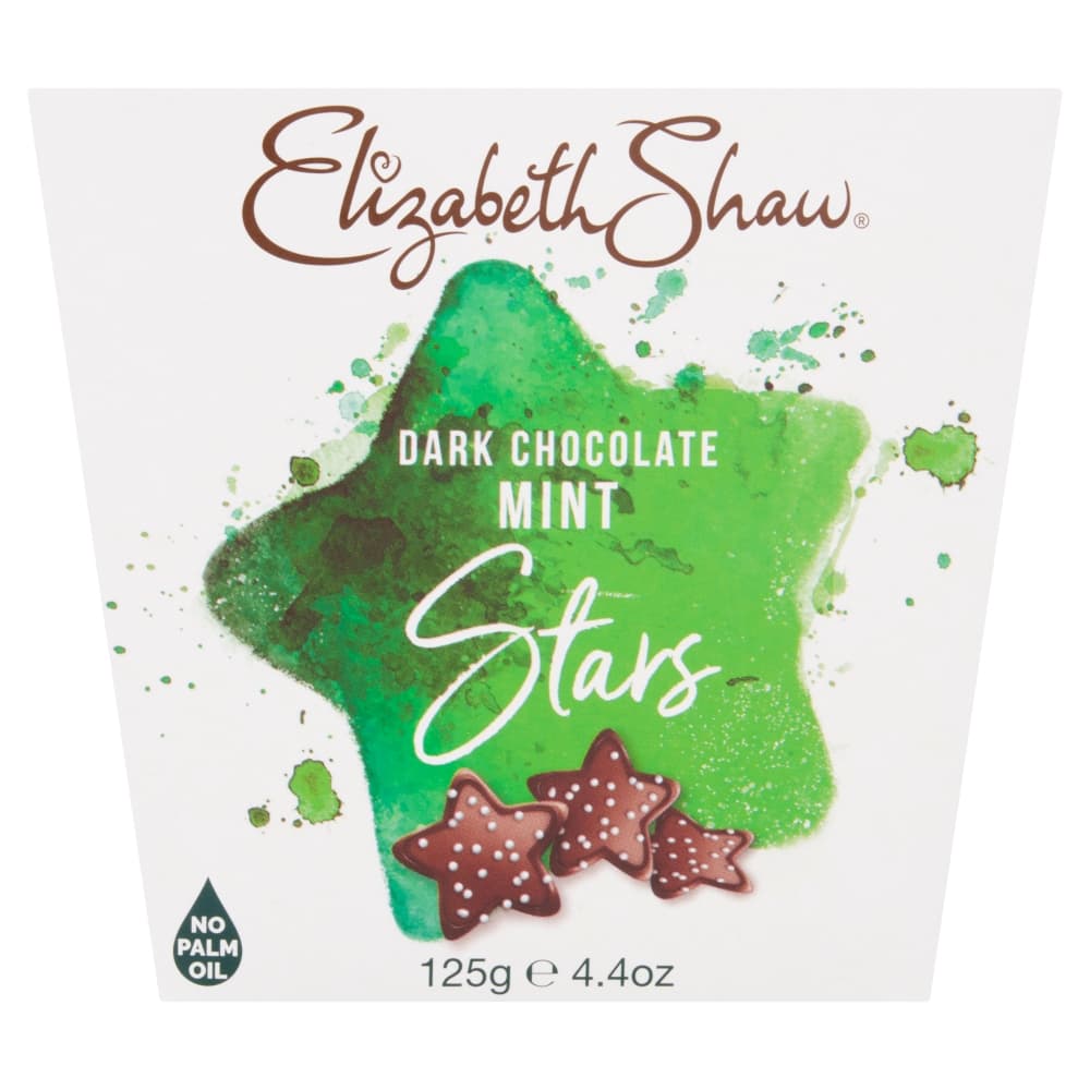 Elizabeth Shaw Dark Chocolate & Mint Stars 125g