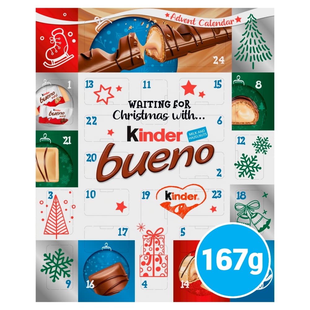 Kinder Bueno Advent Calendar Christmas 24 Minis 167g