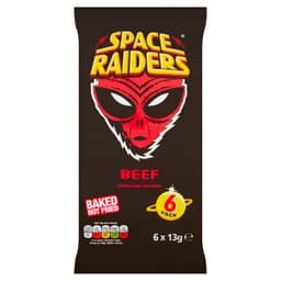 Space Raiders Beef Crisps 6 Pack