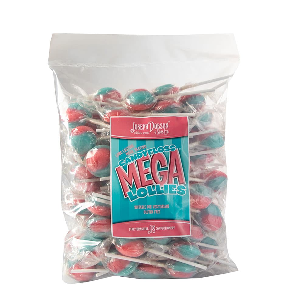 Dobsons Wrapped Candy Floss Mega Lollies 1.9kg