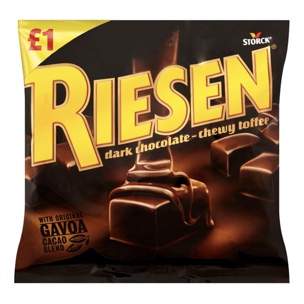Riesen Dark Chocolate Chewy Toffee Bag 110g £1 PMP 