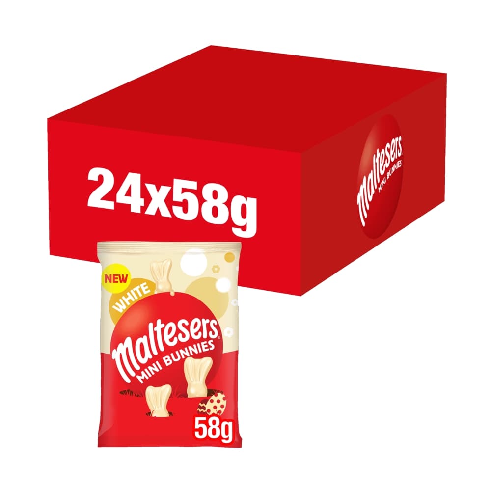 Maltesers White Chocolate Easter Mini Bunnies Bag 58g