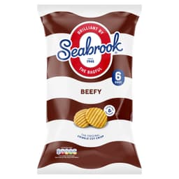 Seabrook Crinkle Cut Beefy Crisps 6 Pack