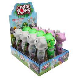 Candy Dino Pops Push N Twist Lollipops 8g