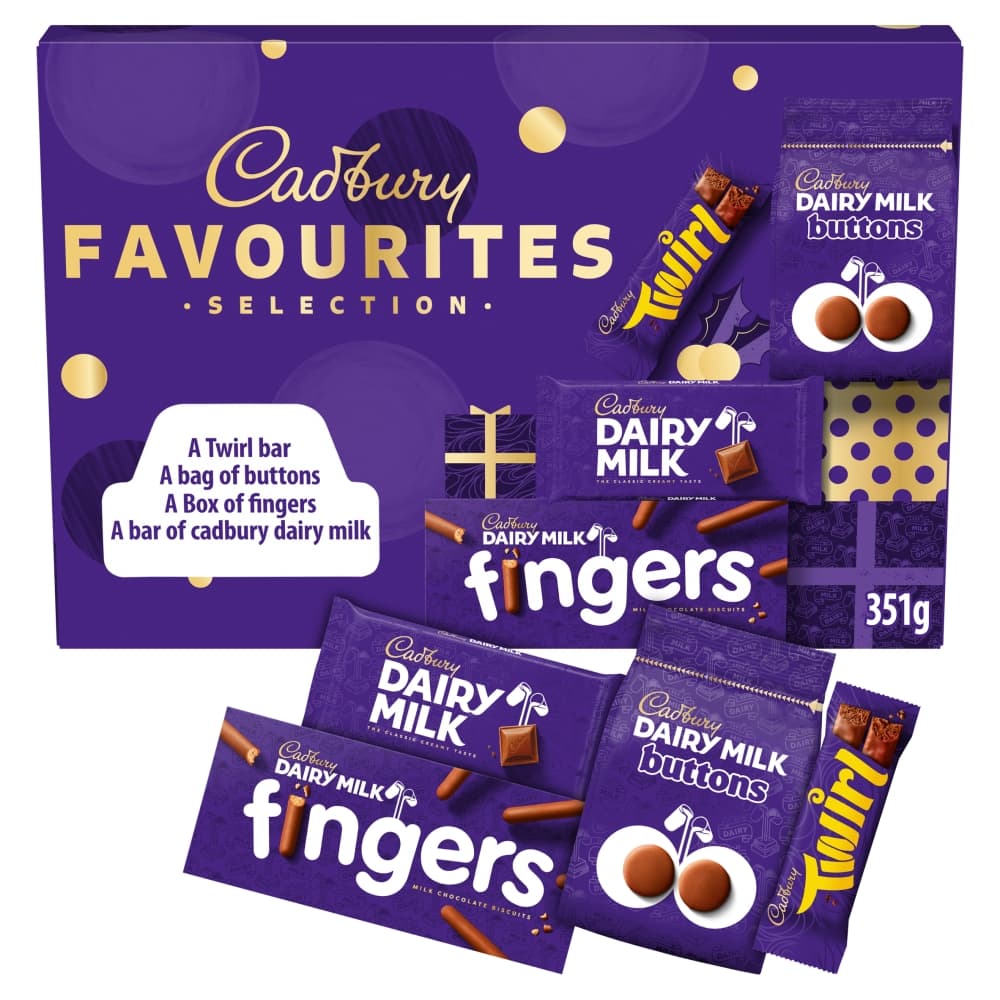 Cadbury Chocolate Favourites Christmas Selection Box 351g