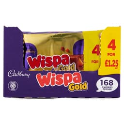 Cadbury Wispa Gold Chocolate Bar 4 Pack 134g £1.25 PMP