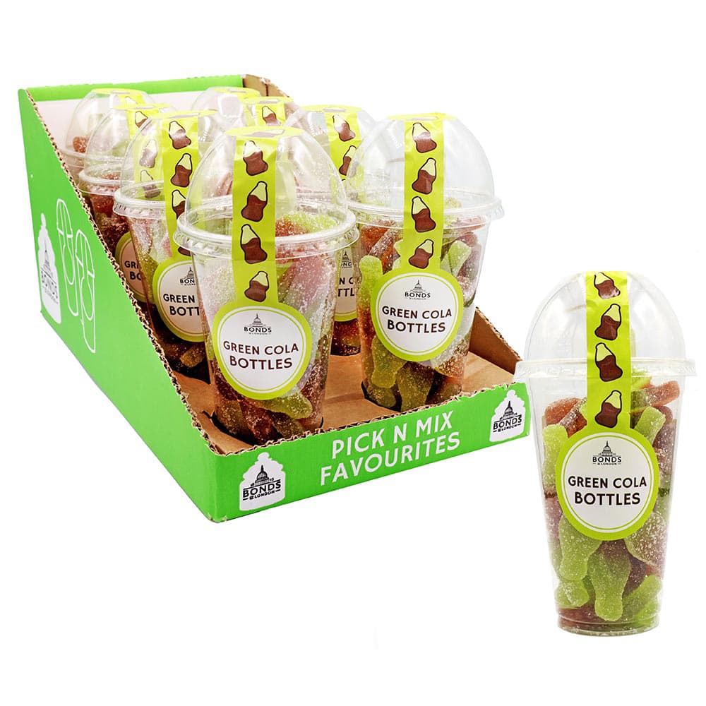 Bonds Green Cola Bottles Candy Cup 220g