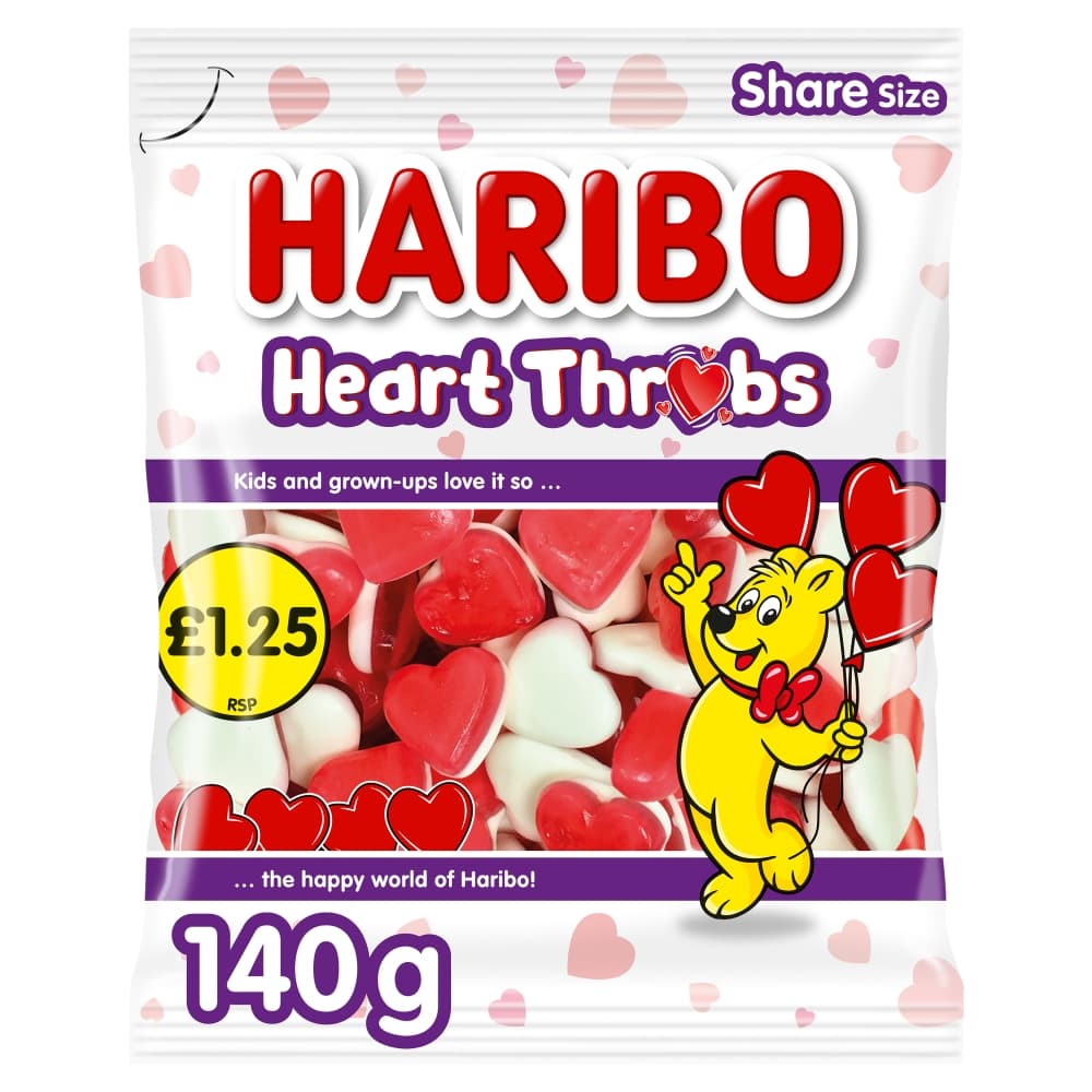 Haribo Heart Throbs 140g £1.25 PMP