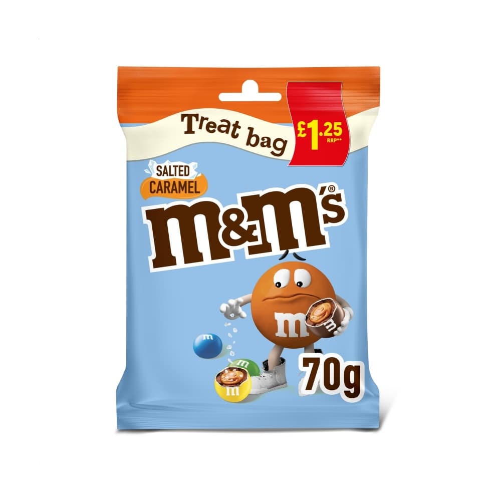 M&M's Salted Caramel Chocolate £1.25 PMP Treat Bag 70g