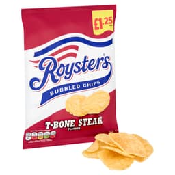 Roysters T-Bone Steak Crisps Bag 60g £1.25 PMP