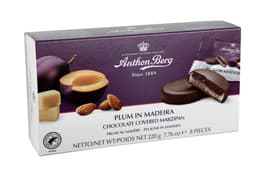Anthon Berg Plum in Madeira Chocolate Covered Marzipan 220g