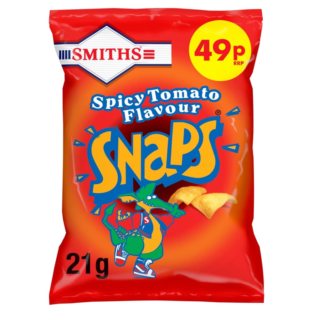 Smiths Snaps Spicy Tomato Snacks Crisps 49p PMP
