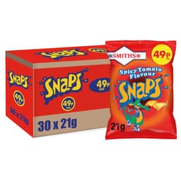 Smiths Snaps Spicy Tomato Snacks Crisps 49p PMP