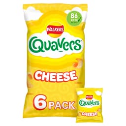 Walkers Quavers Cheese Snacks Crisps 6 Pack