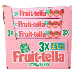 Fruit-tella Strawberry 3 Pack 123g £1.25 PMP