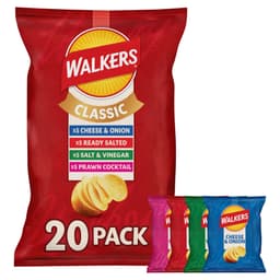 Walkers Classic Variety Crisps 20 Pack Multipack 