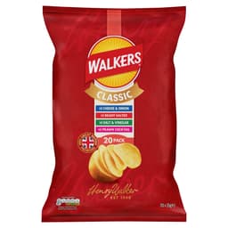 Walkers Classic Variety Crisps 20 Pack Multipack 