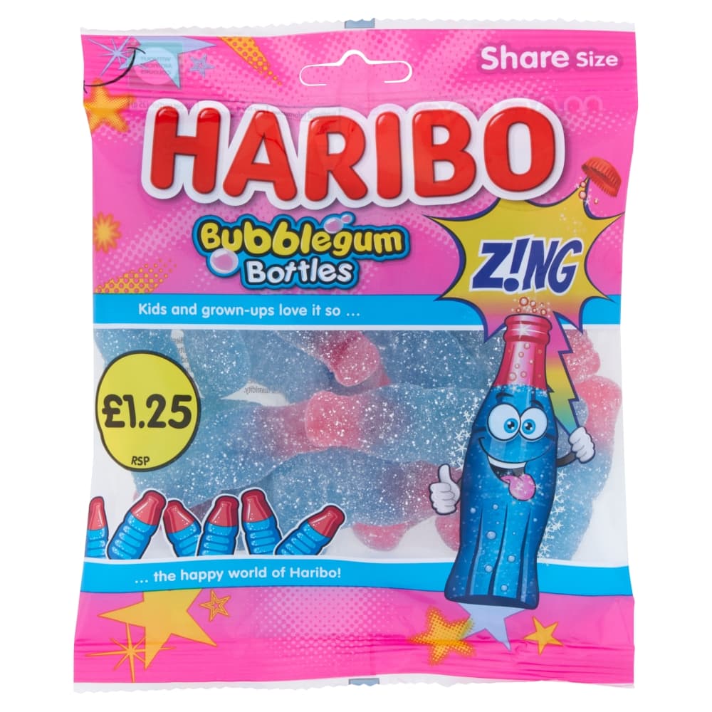 Haribo Bubblegum Bottles Zing 160g £1.25 PMP