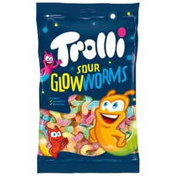 Trolli Sour Glow Worms Bags 150g