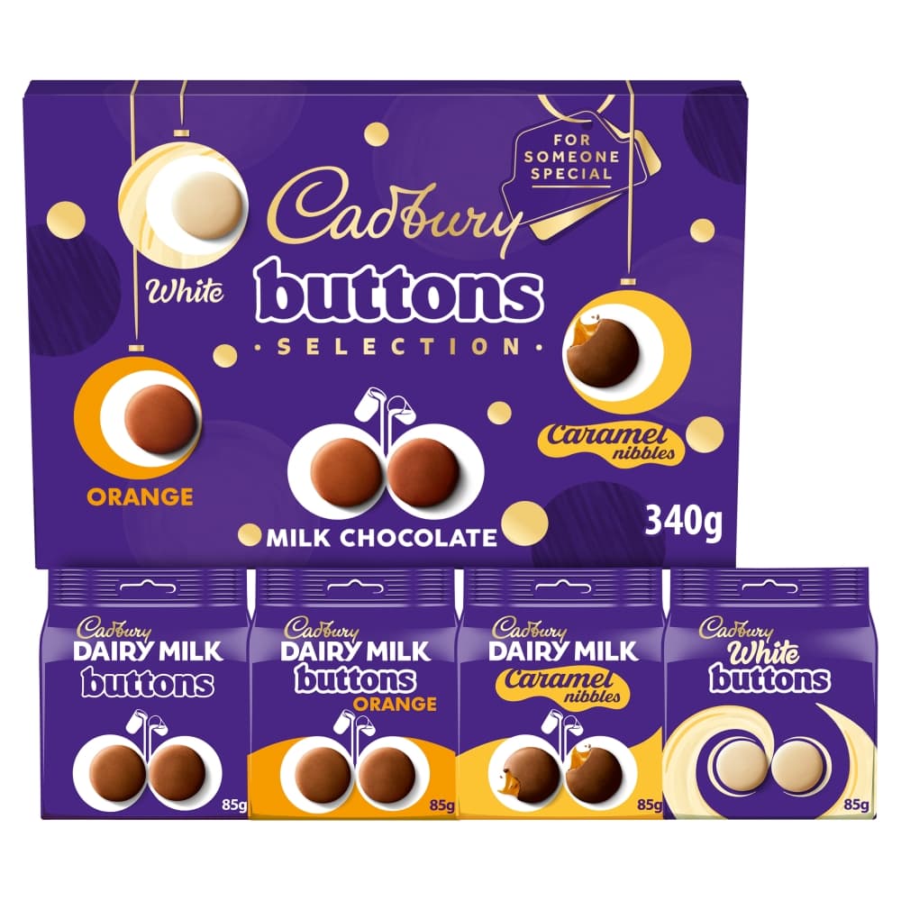 Cadbury Buttons Chocolate Christmas Selection Box 340g