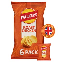 Walkers Roast Chicken Multipack Crisps 6 Pack