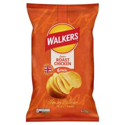 Walkers Roast Chicken Multipack Crisps 6 Pack