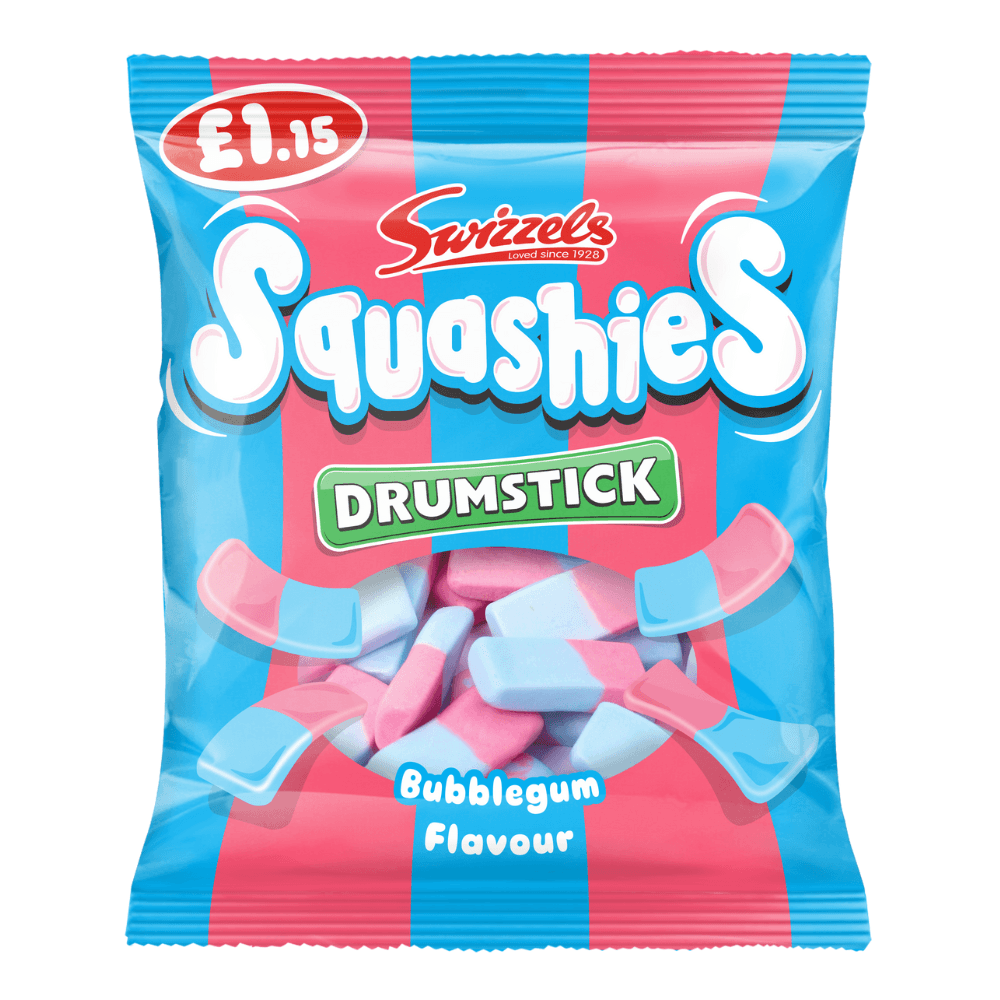 Swizzels Drumstick Squashies Bubblegum Flavour Bag 120g £1.15 PMP 