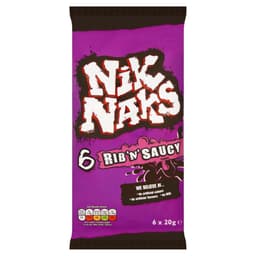 Nik Naks Rib 'N' Saucy Crisps 6 Pack