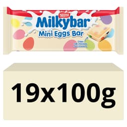 Milkybar Mini Eggs Easter White Chocolate Sharing Bar 100g