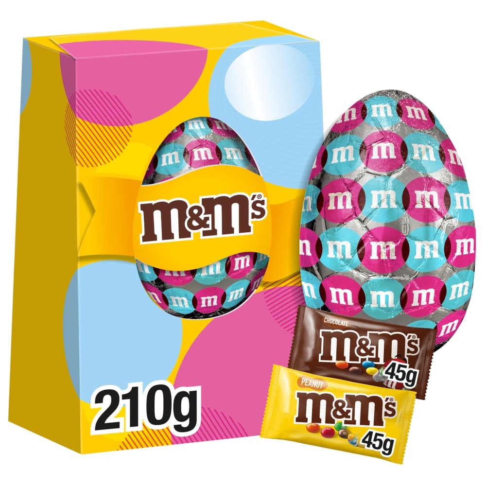 M&M's Milk Chocolate & Peanut Extra Large Easter Egg 210g