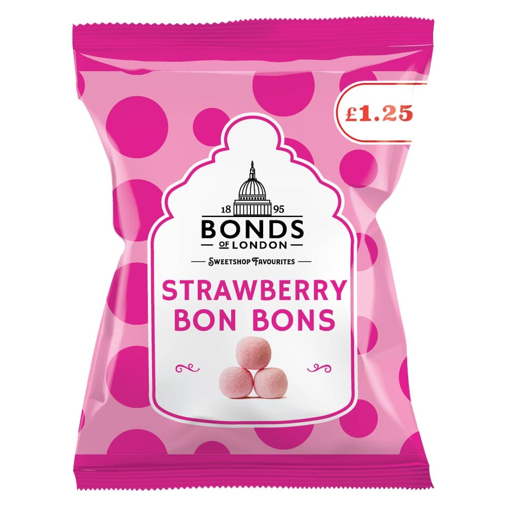 Bonds Strawberry Bon Bons Bag 110g £1.25 PMP