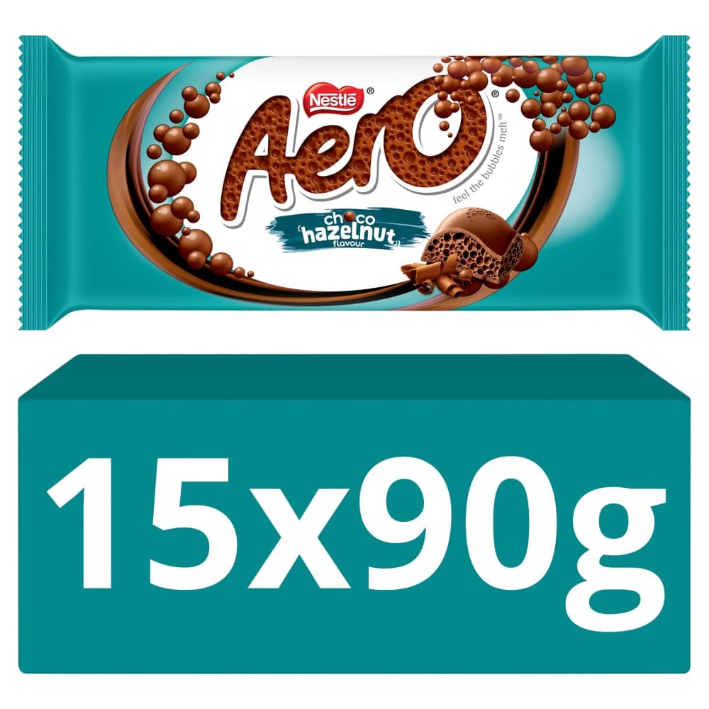 Aero Hazelnut Chocolate Sharing Bar 90g