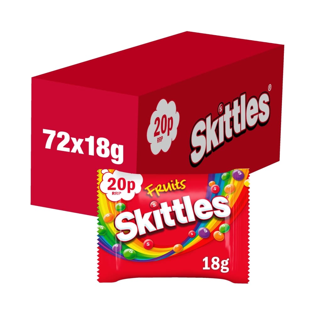 Skittles Vegan Fruits Sweets Bag 18g 20p PMP