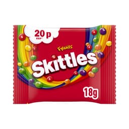 Skittles Vegan Fruits Sweets Bag 18g 20p PMP
